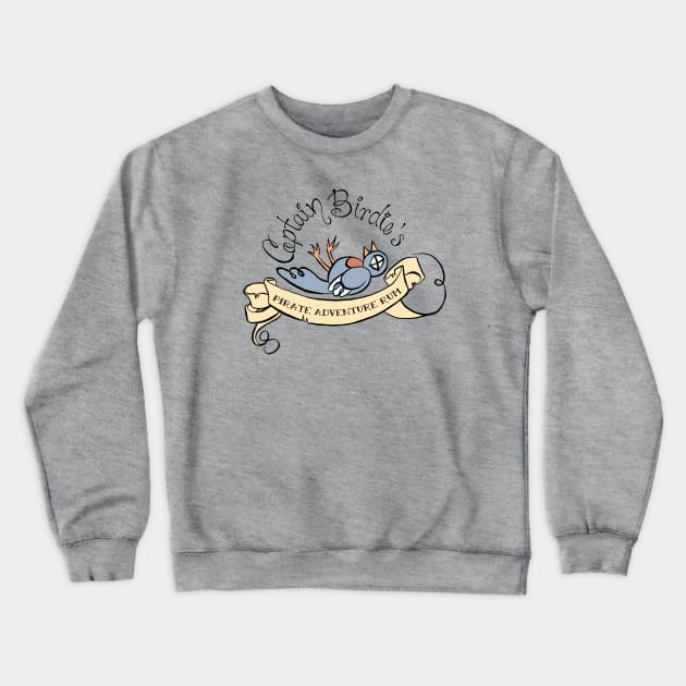 Captain Birdie's Pirate Adventure Rum Crewneck Sweatshirt by strangecabaret